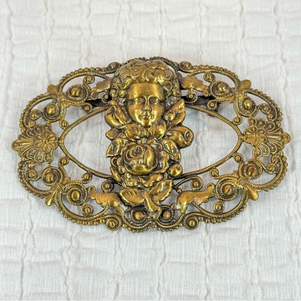 Vintage Angel Brooch Pin